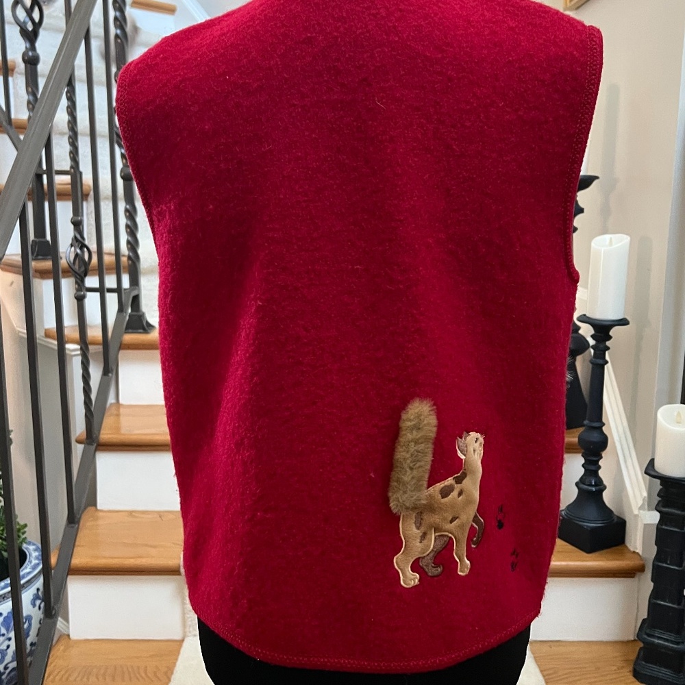 ❤️LIS INTERNATIONAL BOILED WOOL CAT VEST❤️ - Picture 7 of 15